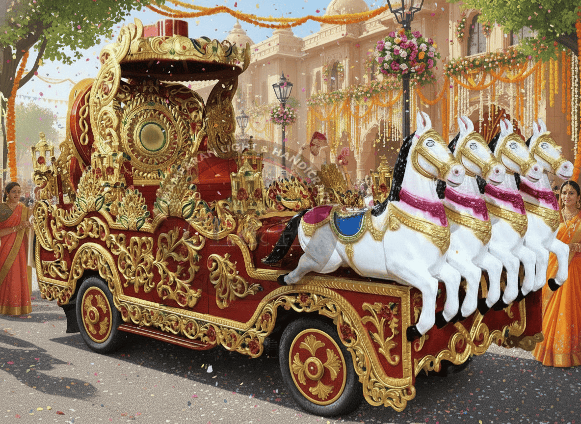 Tiger Bahubali rath for royal wedding entry and grand Indian baraat procession